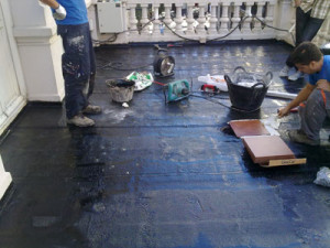 reparar el tejado del teatro de Madrid