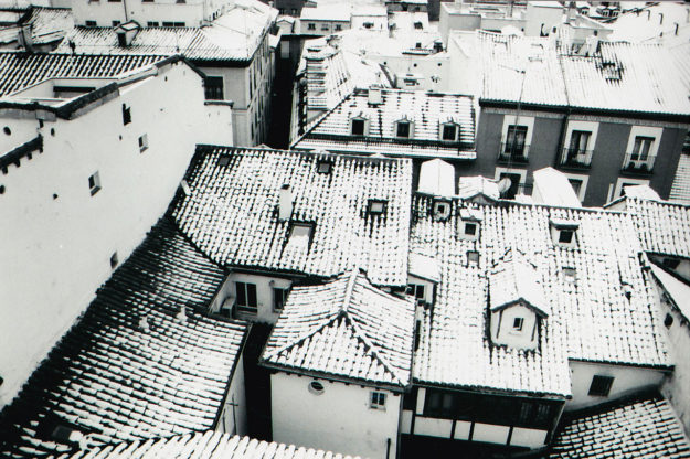Tejados en invierno en madrid