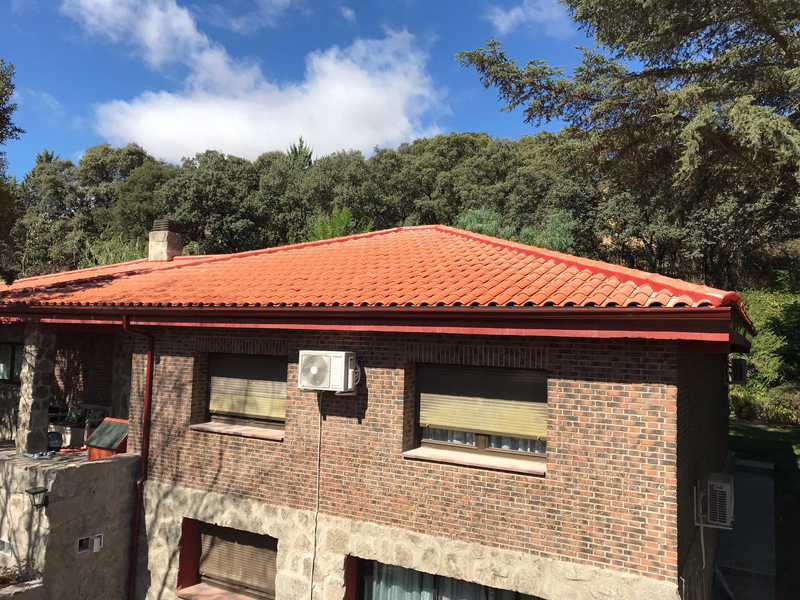 Tejado rehabilitado en Villanueva de la Cañada Madrid